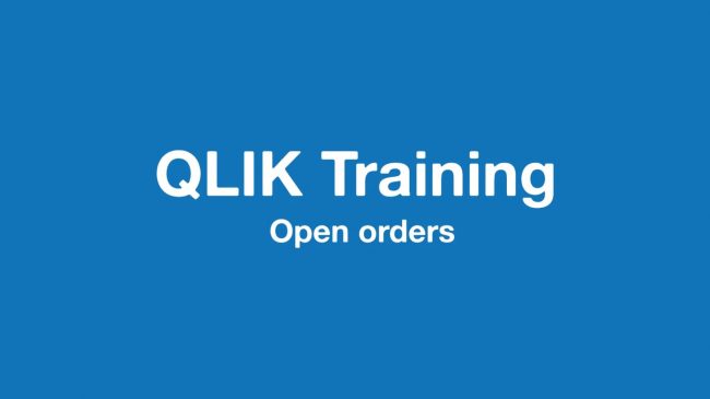 QLIK Training – Open orders QLIK Training - Open orders