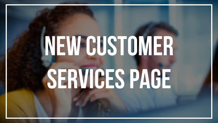 New Customer Services Page