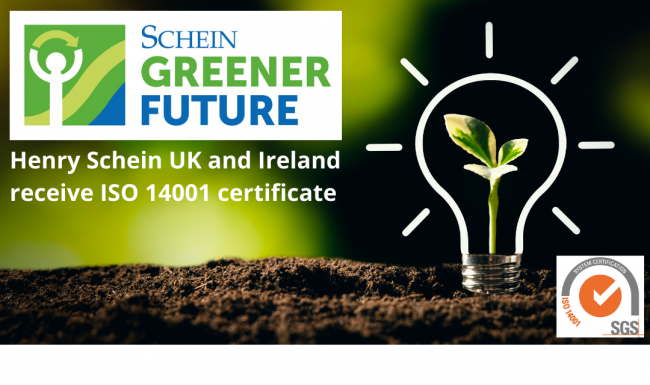 Henry Schein UK and Ireland receive ISO 14001 certificate