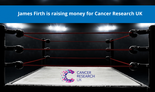 James Firth is raising money for Cancer Research UK